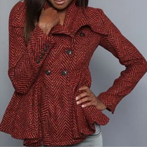 Free People Patricia Peplum Jacket Size 6 - Picture 14 of 14